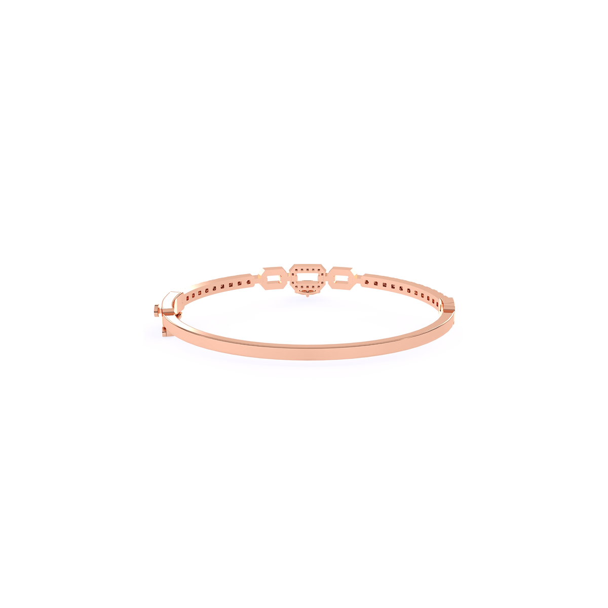 Fancy Lock Style Lab Grown Bracelet